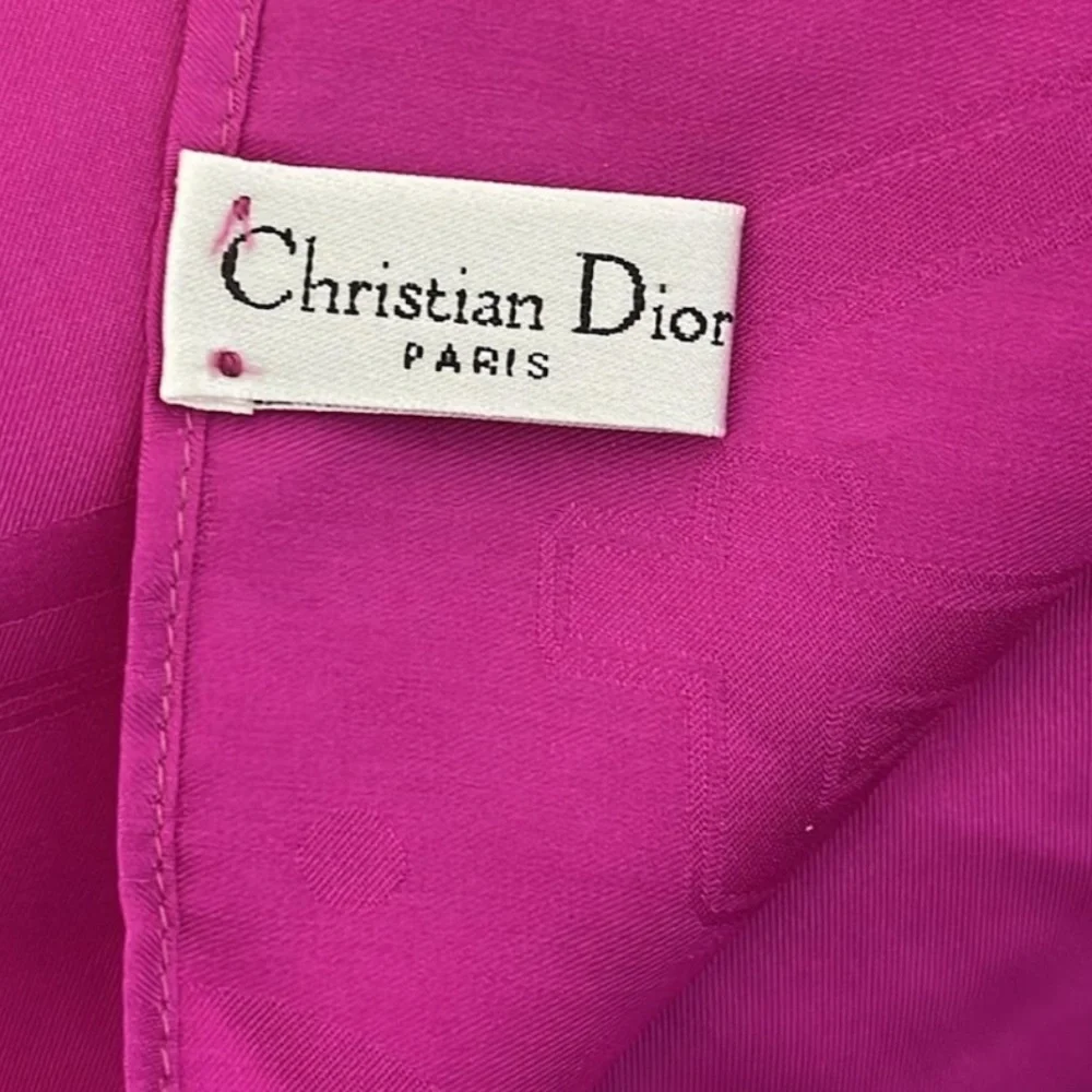 Dior Adorable fuchsia pink silk scarf w/ ties - EUC